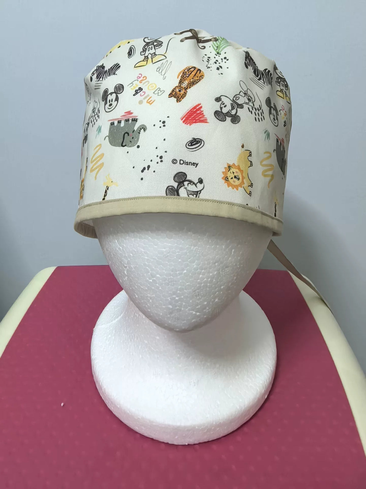 OP-Haube aus Baumwolle, einlagig, Mickey Print