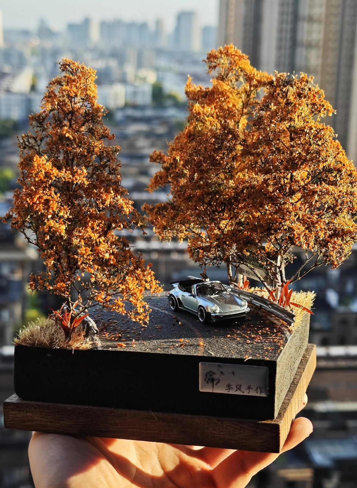 1/64 Herfst Gebogen Weg Diorama