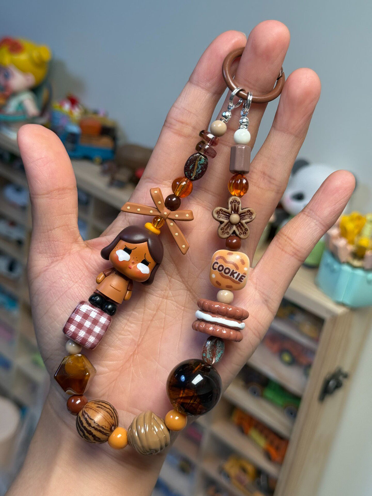 Coffee Factory Sad Girl Beaded Charm