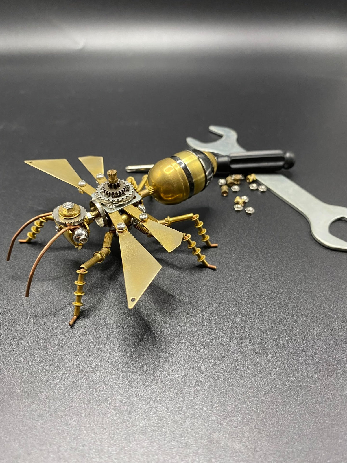 Steampunk Flying Ant Brass Metal Sculpture