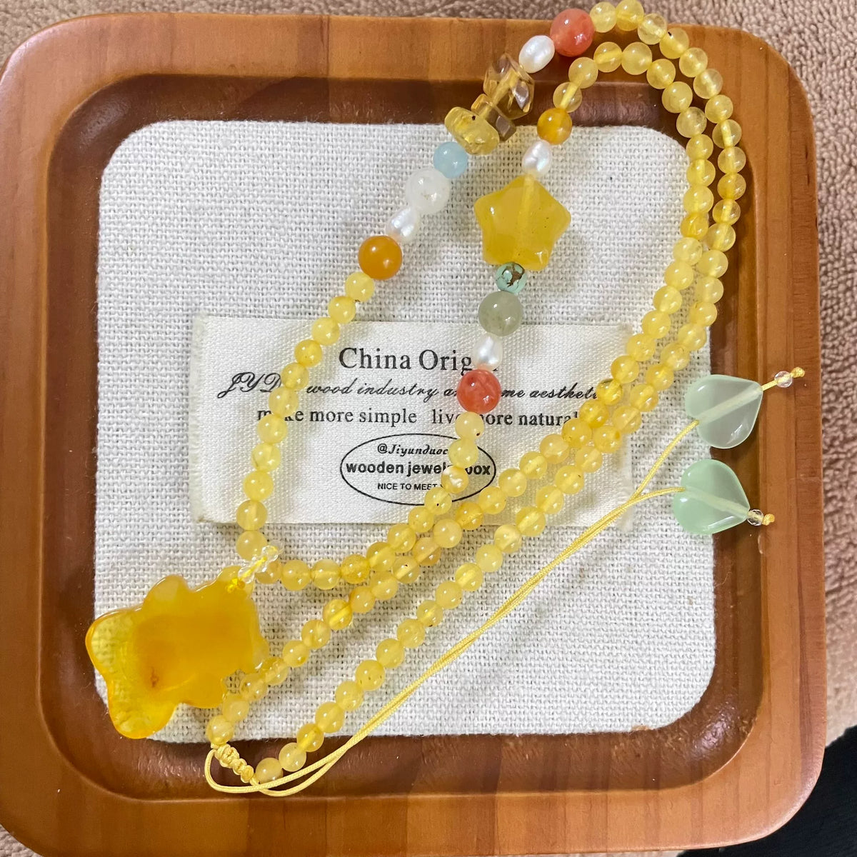 Natural Amber Bear Pendant Necklace