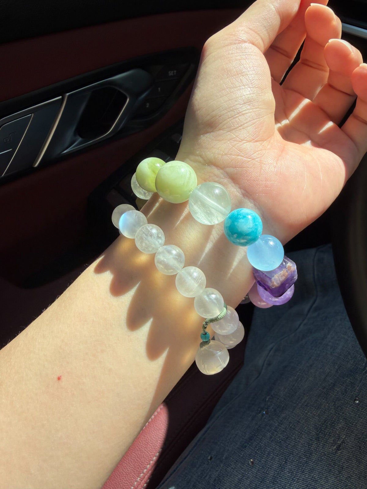 Rainbow Natural Crystal Gemstone Bracelet