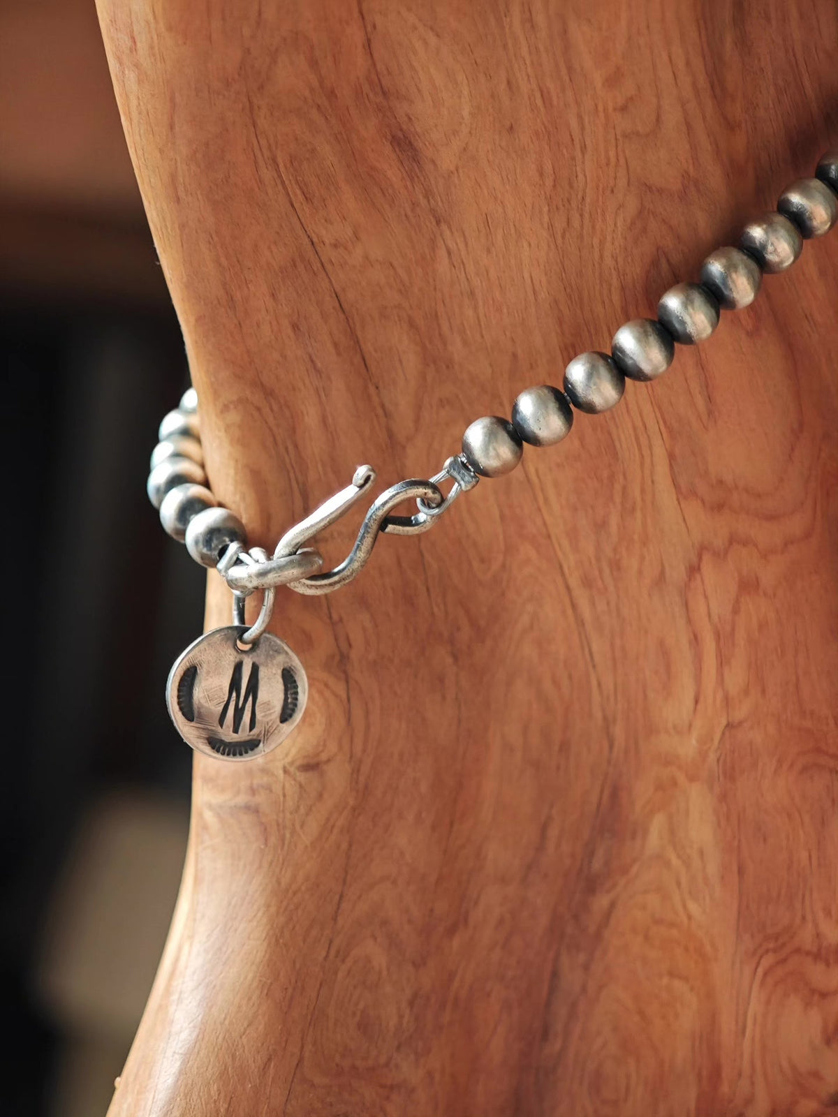 Sterling Silver Beaded Charm Bracelet
