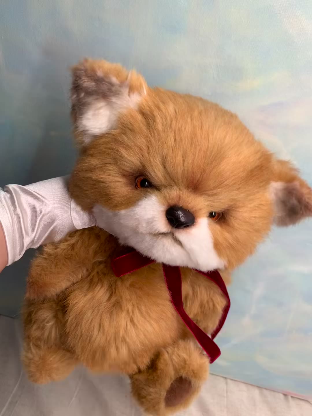 Peluche Ours Artiste Brun Doré à Cinq Articulations