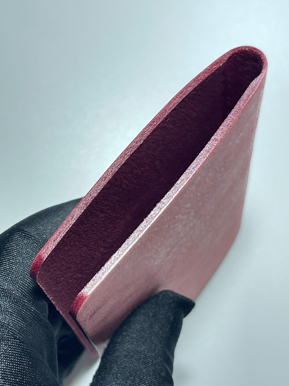 Handmade Alaska Leather Berry Pink Planner Cover