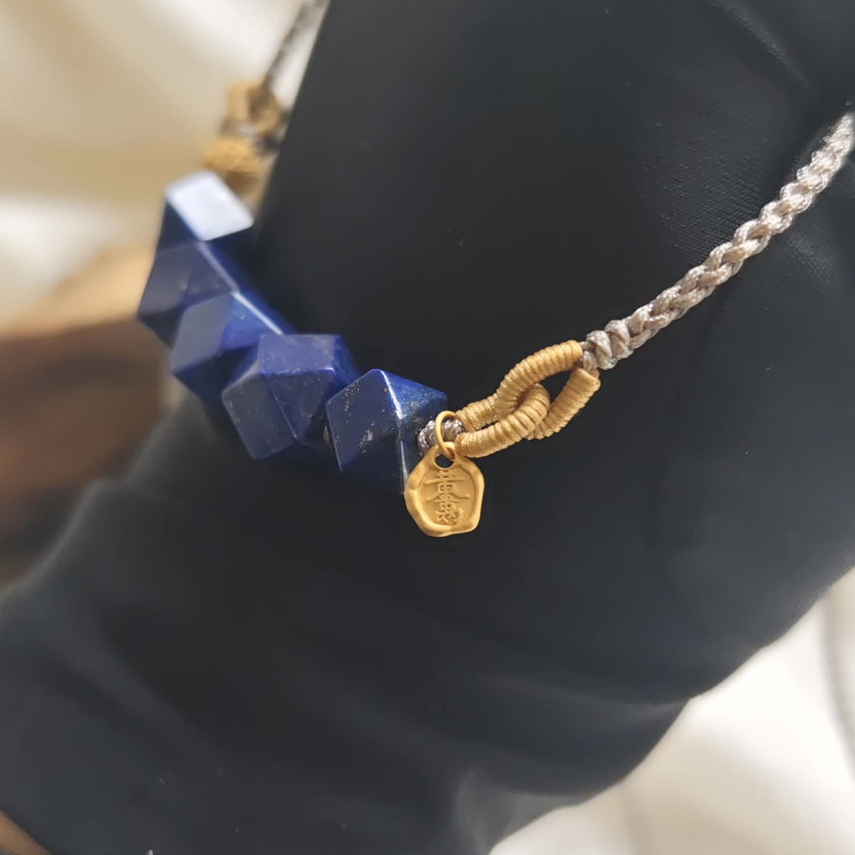 Lapis Lazuli Hand Braided Cord Necklace