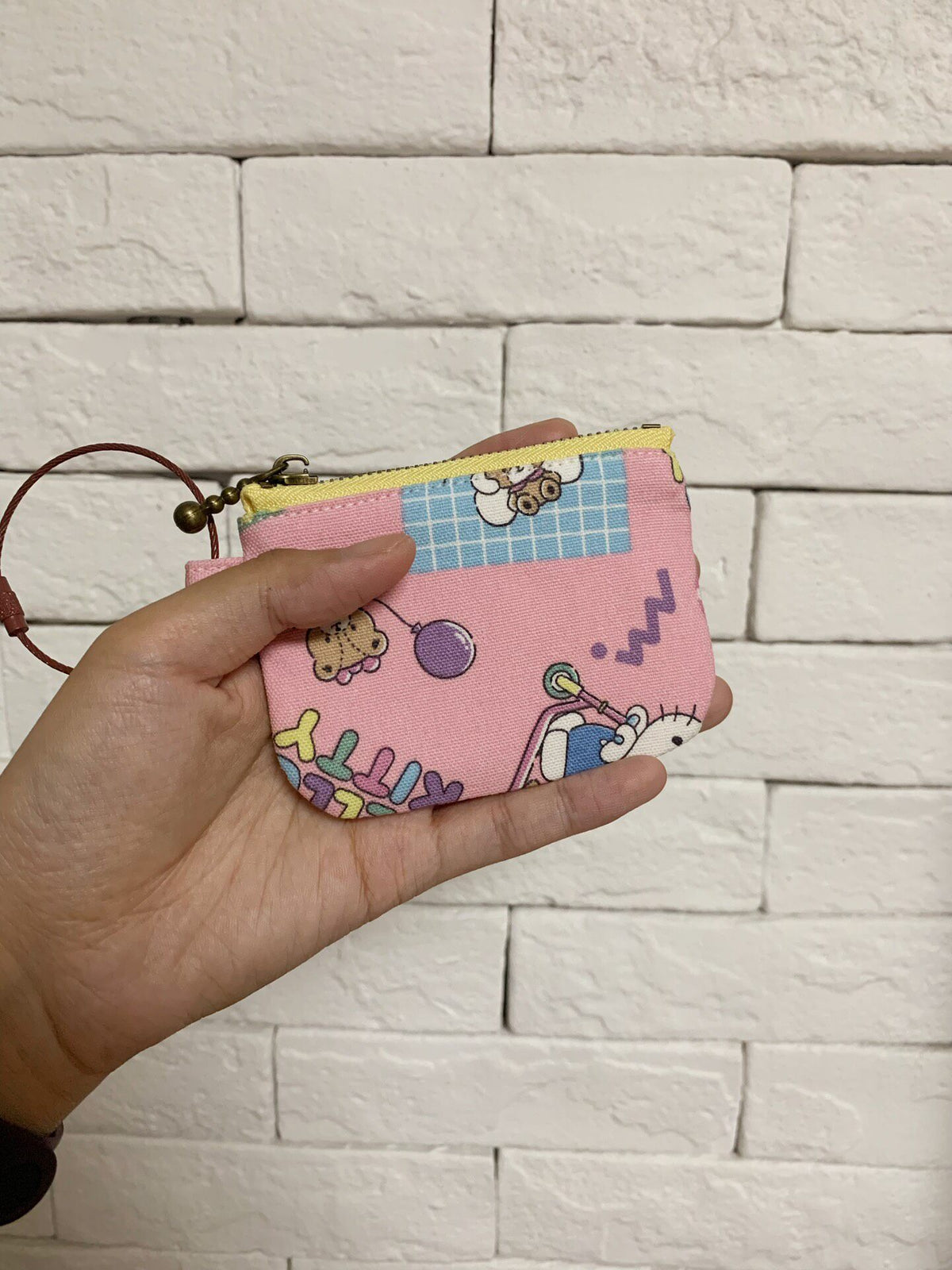 Handmade Zipper Pouch with Hello Kitty Print