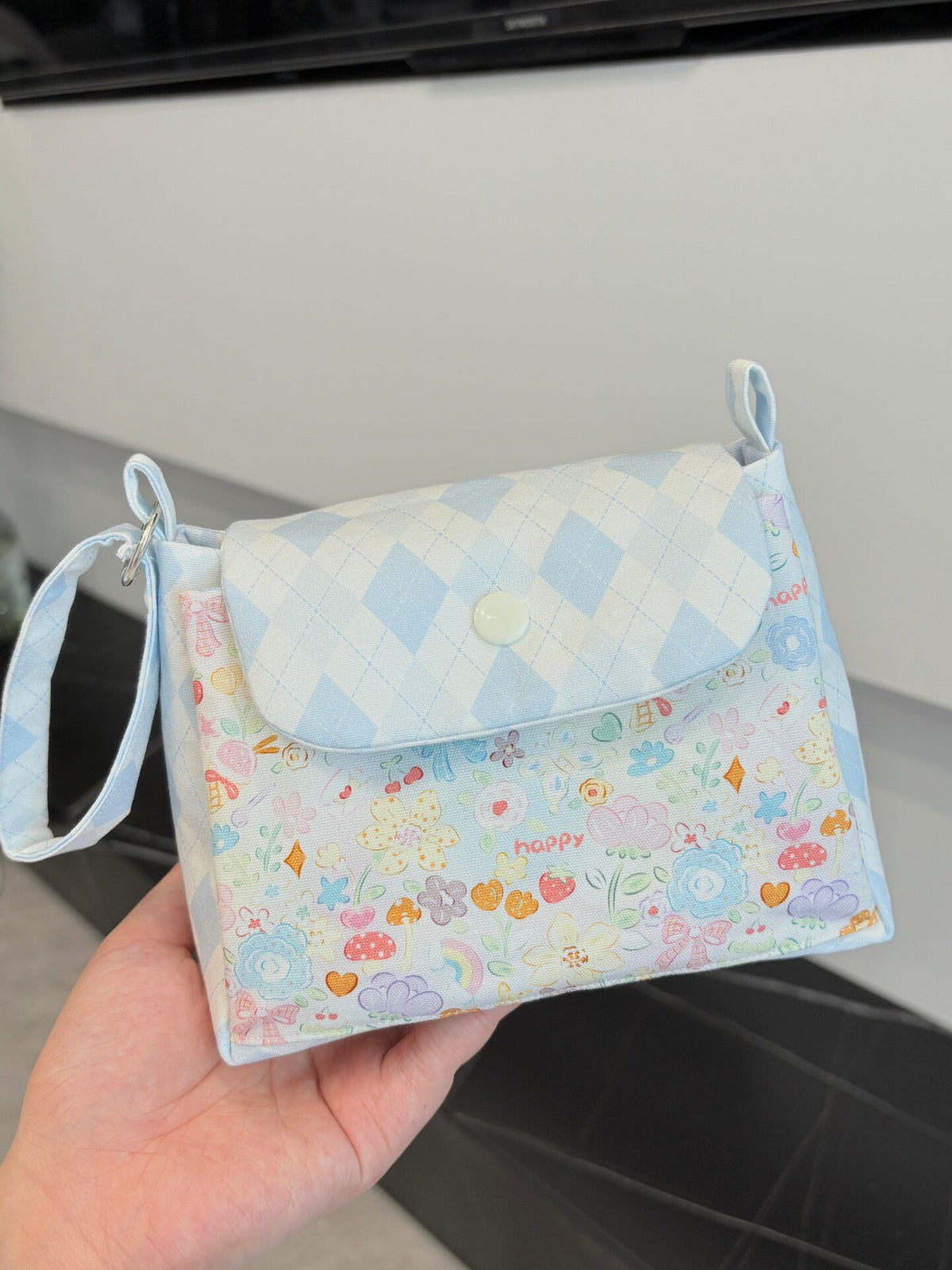 Three-Layer Folding Storage Bag Cotton Canvas