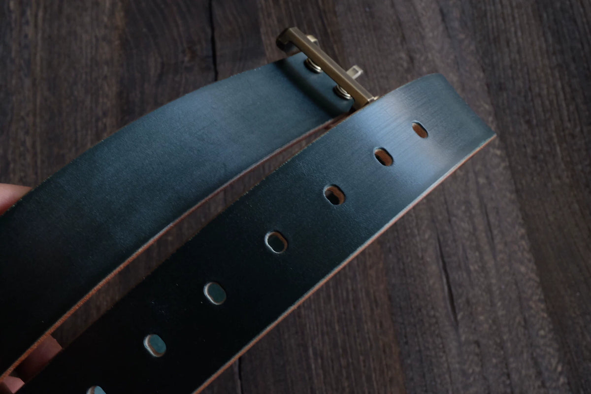 Cinturón de cuero bridle British Sedgwick verde oscuro