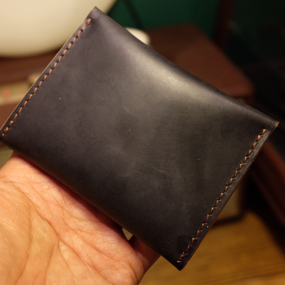 Compact Leather Wallet with Eight Card Slots