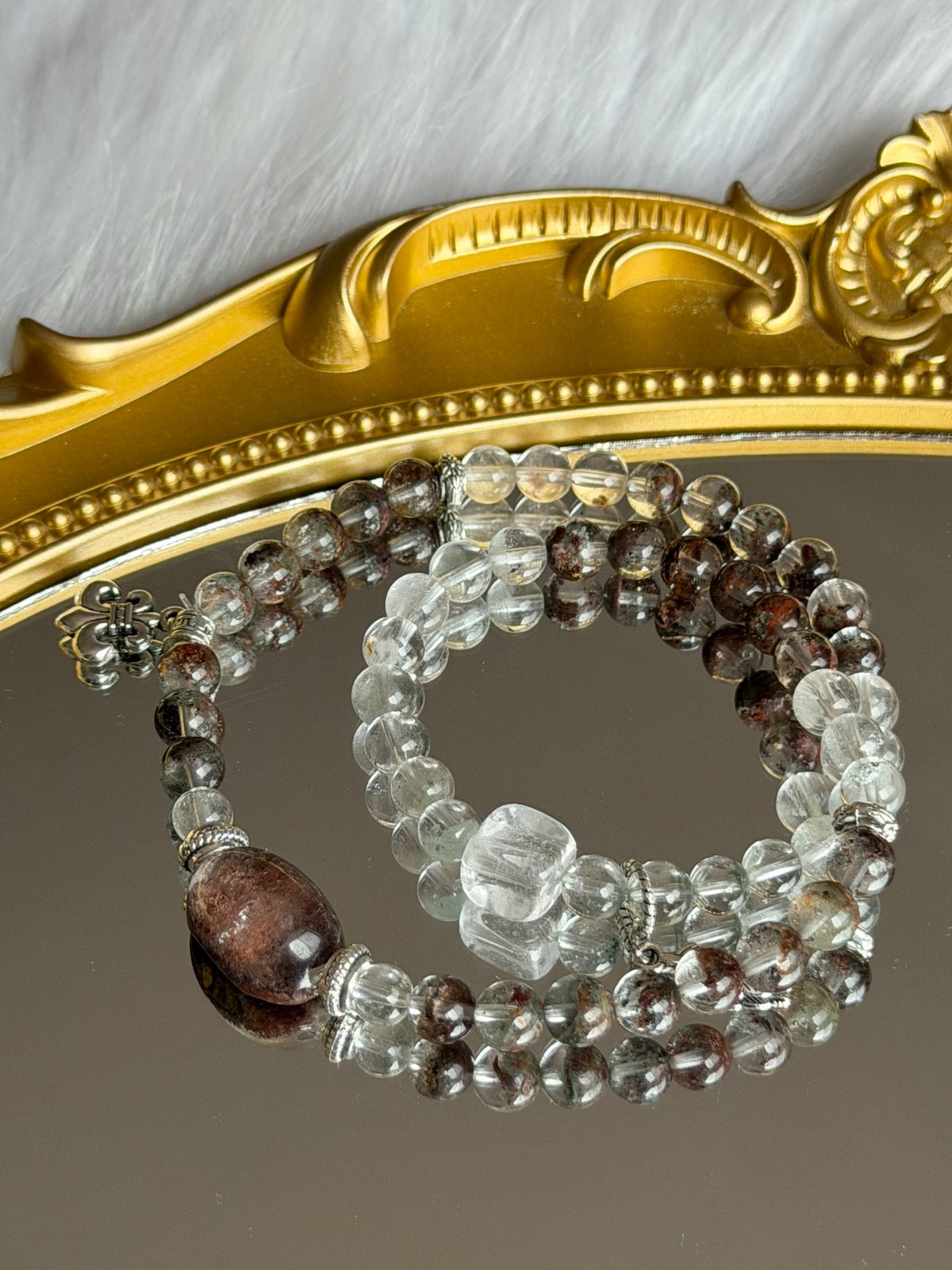 Natural Quartz Double Loop Crystal Bracelet