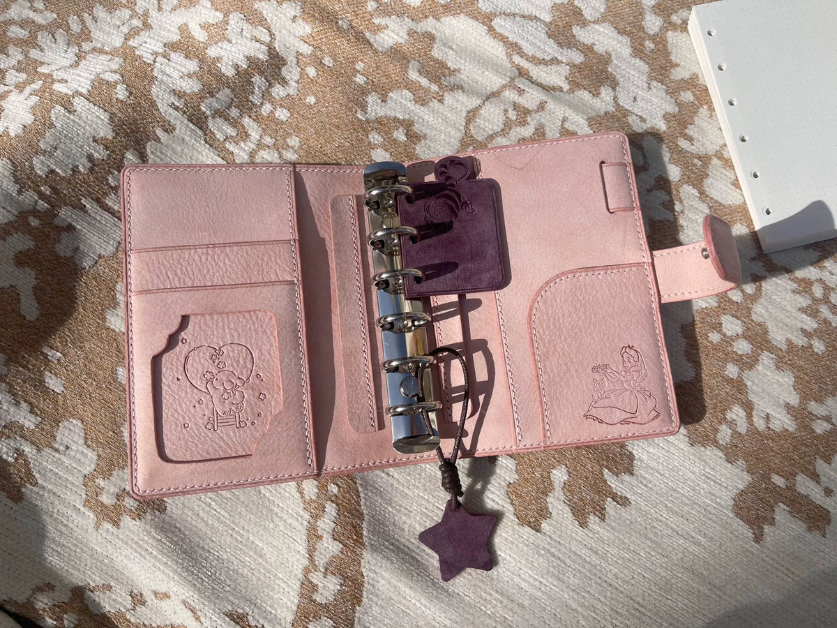 A7 Ringbuchner Purpur Rosé Sechs Ring
