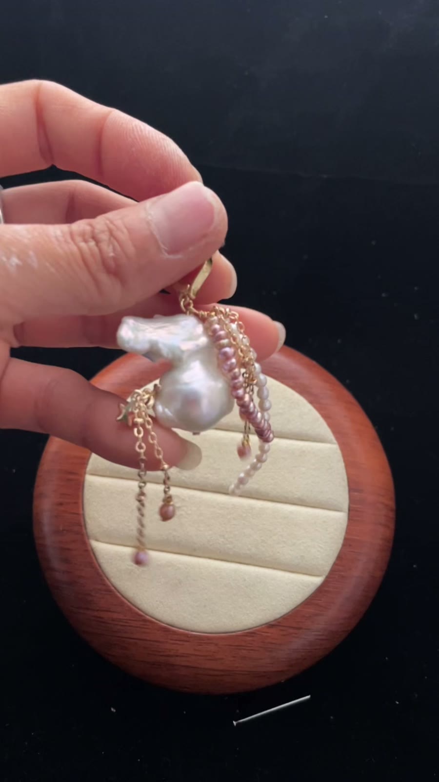 Natural Baroque Pearl Rabbit Pendant