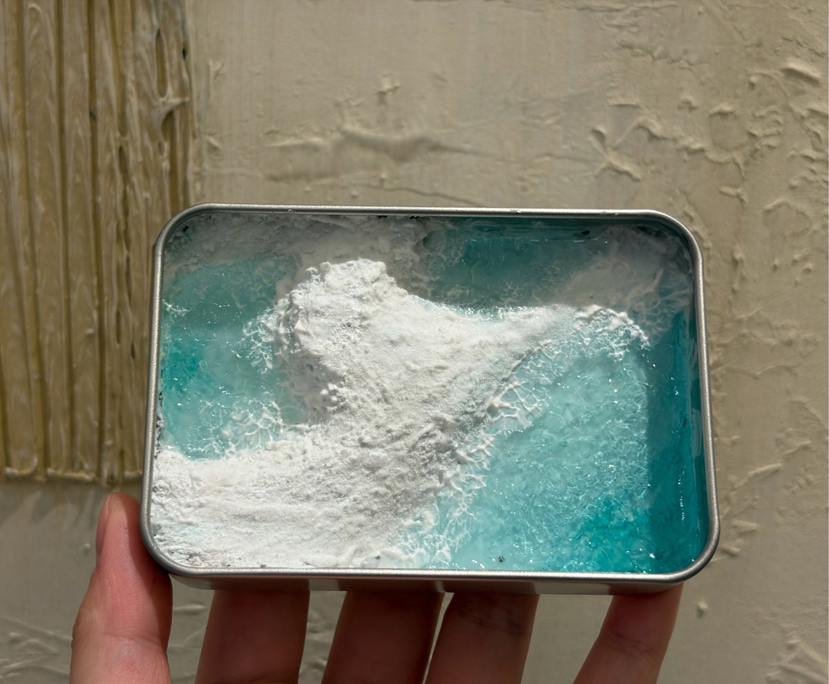 Metal Tin Wave Diorama Sculpture