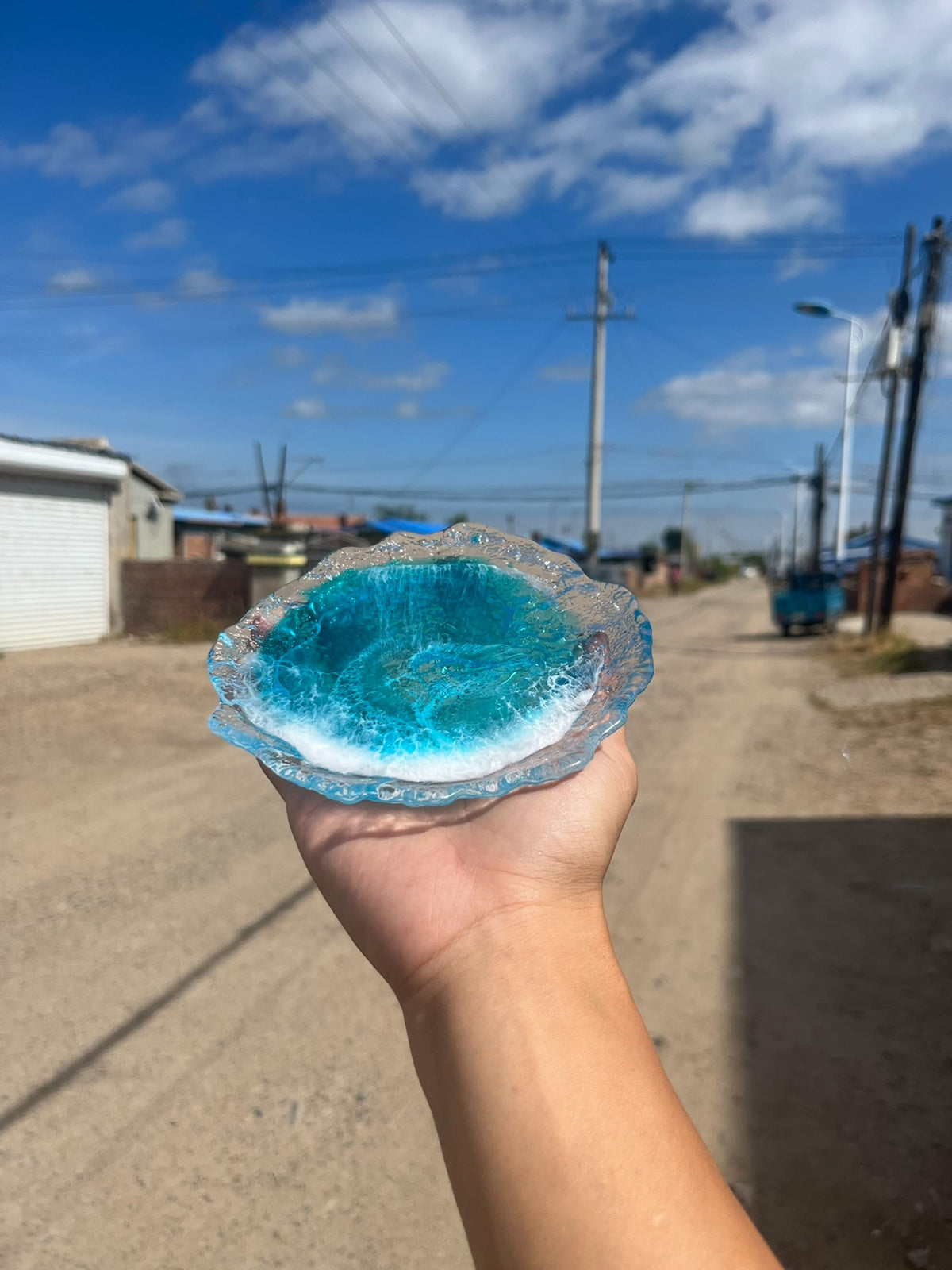 Ocean Wave Resin Coaster Set