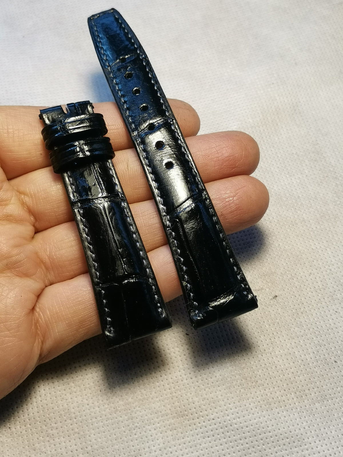 Handmade Crocodile Leather Watch Strap 20mm