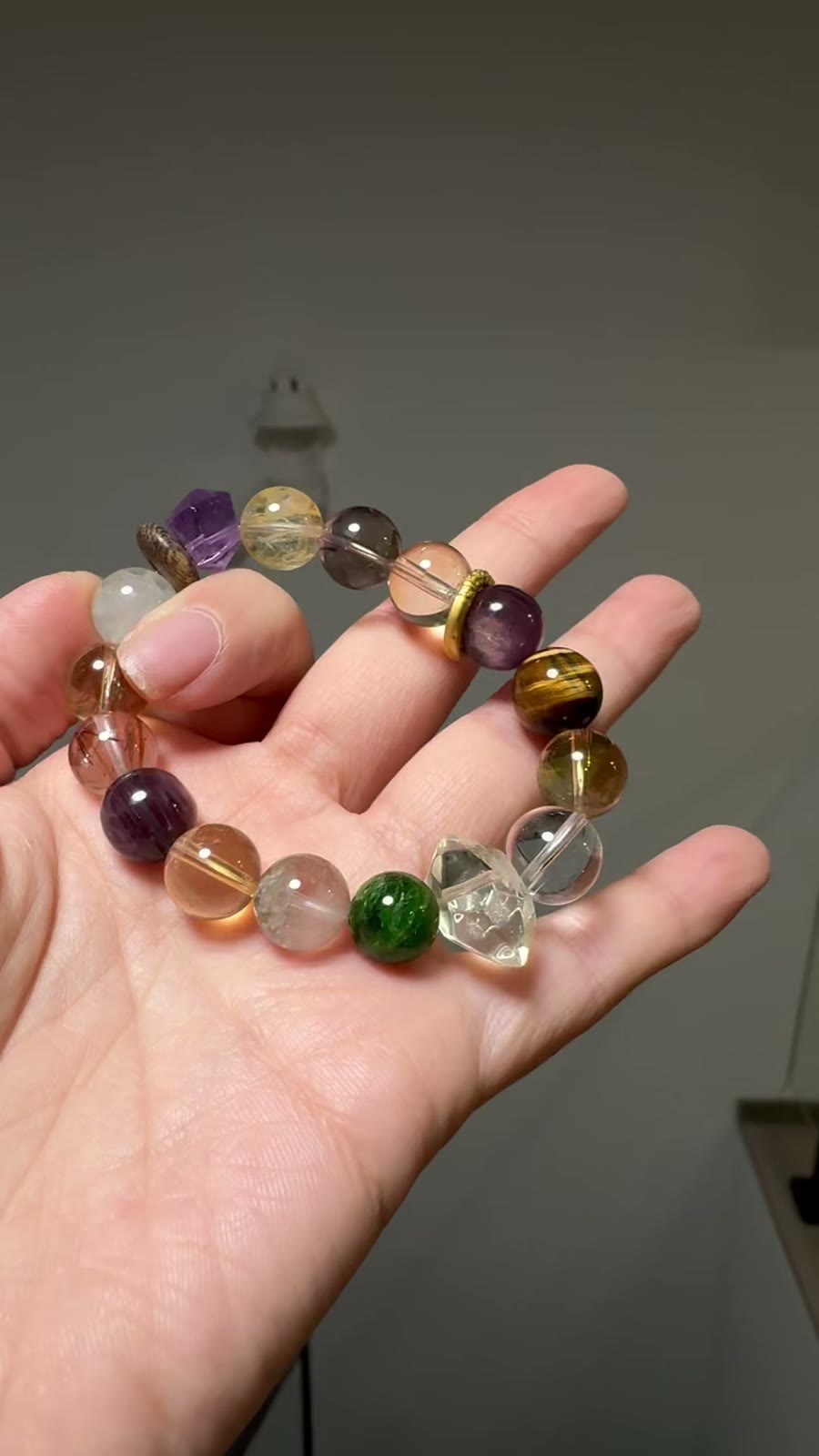 Mixed Gemstone Crystal Beaded Bracelet
