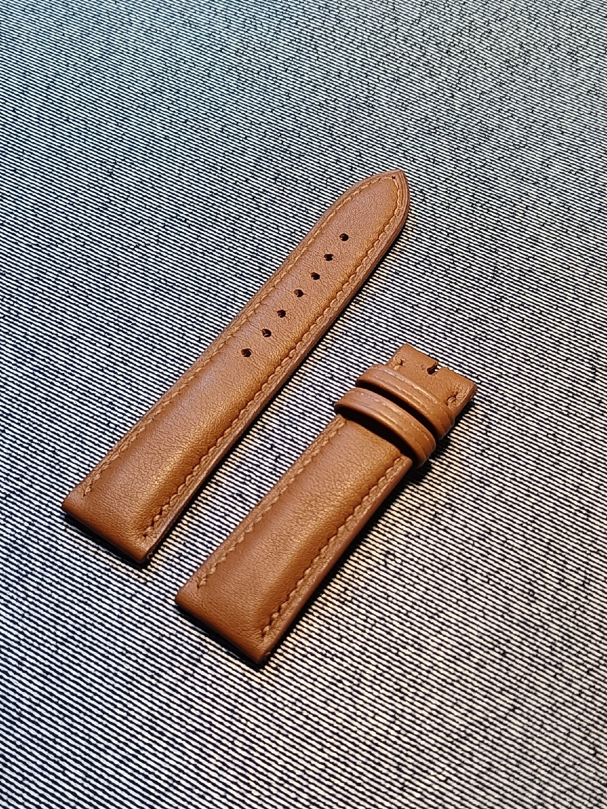 Handcrafted Swift Leather Watch Strap Brown
