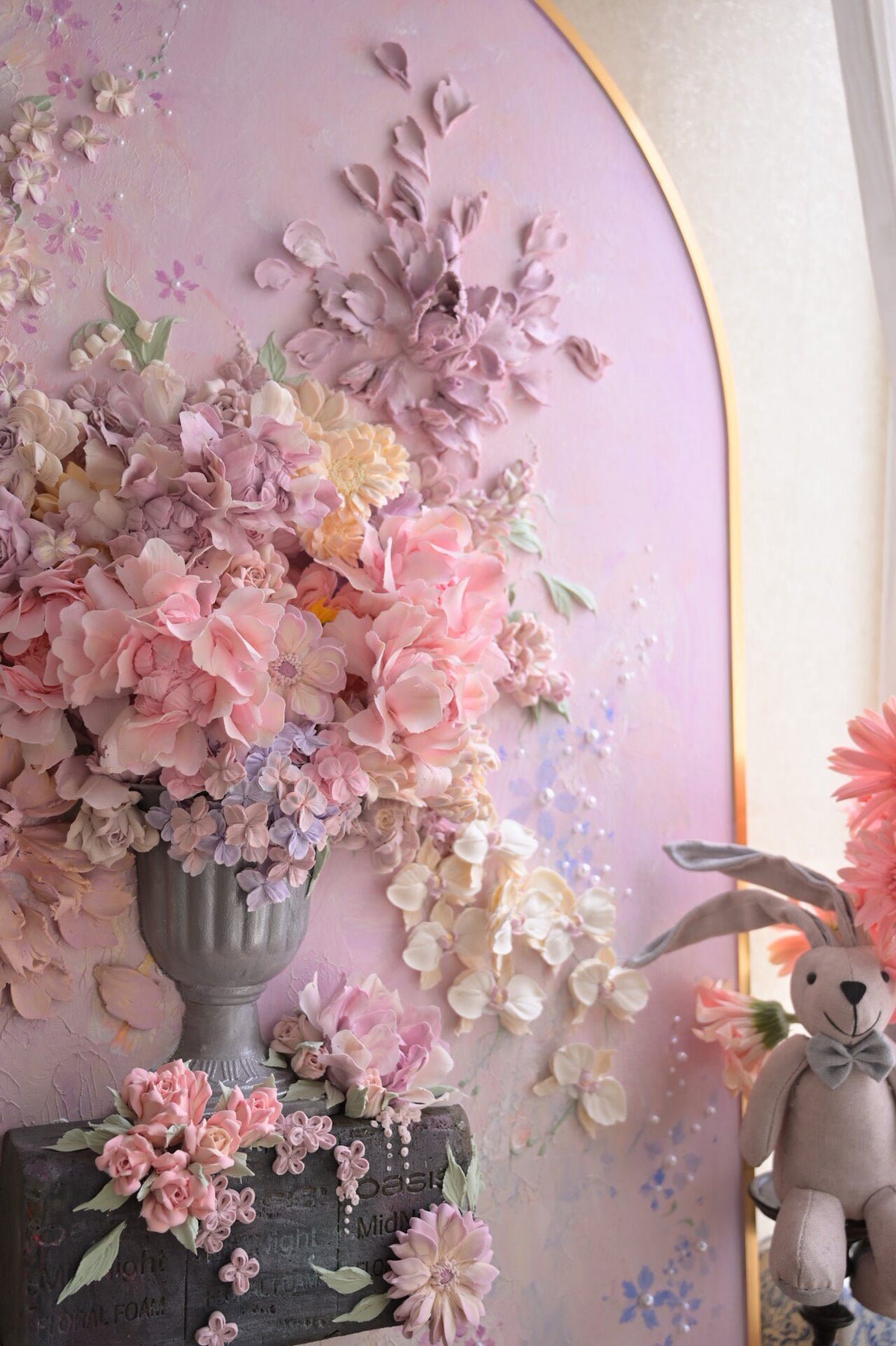 Clay Piping Flower Wall Art