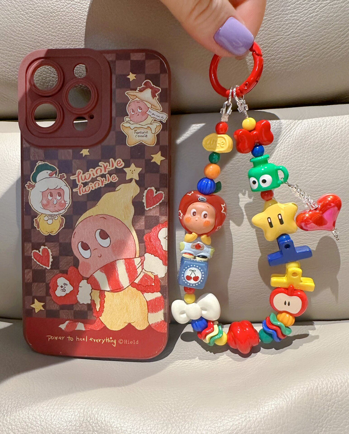 Apple Star Character Phone Chain Bag Charm