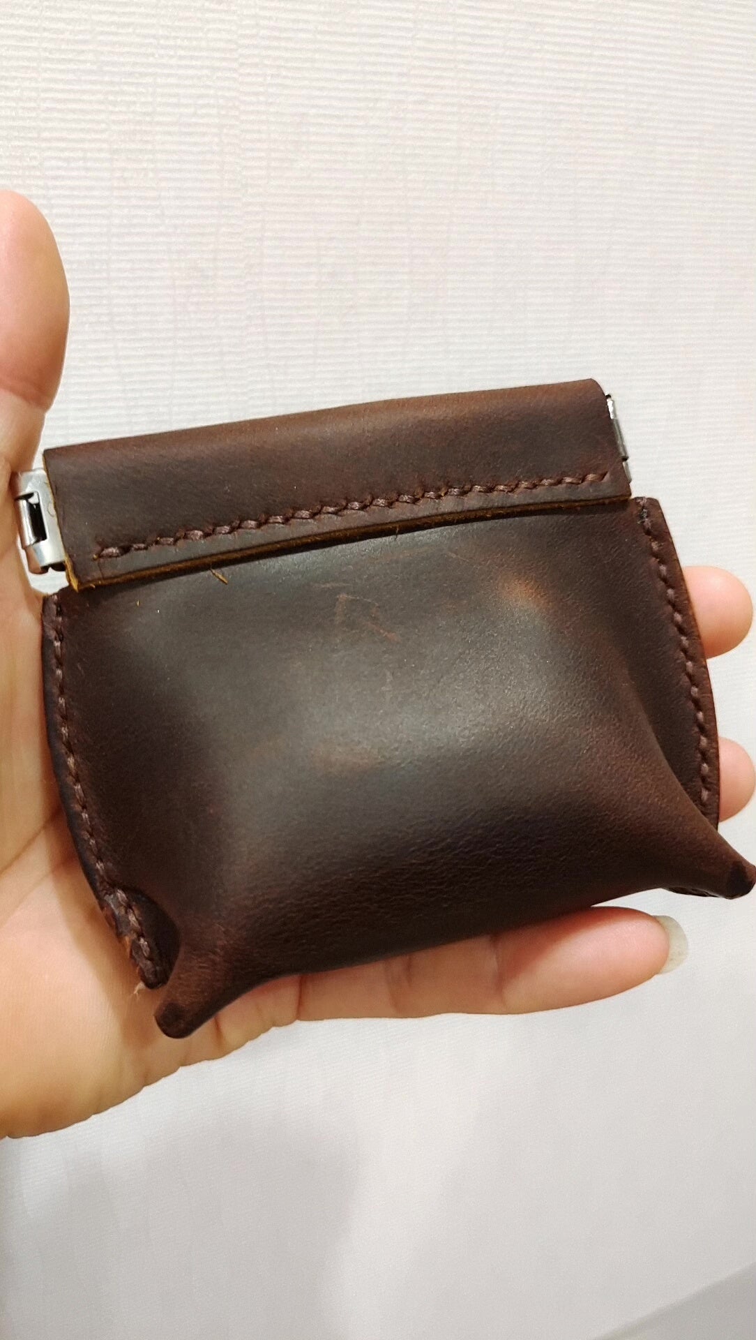ハンドメイド オイルワックス レザーポーチ