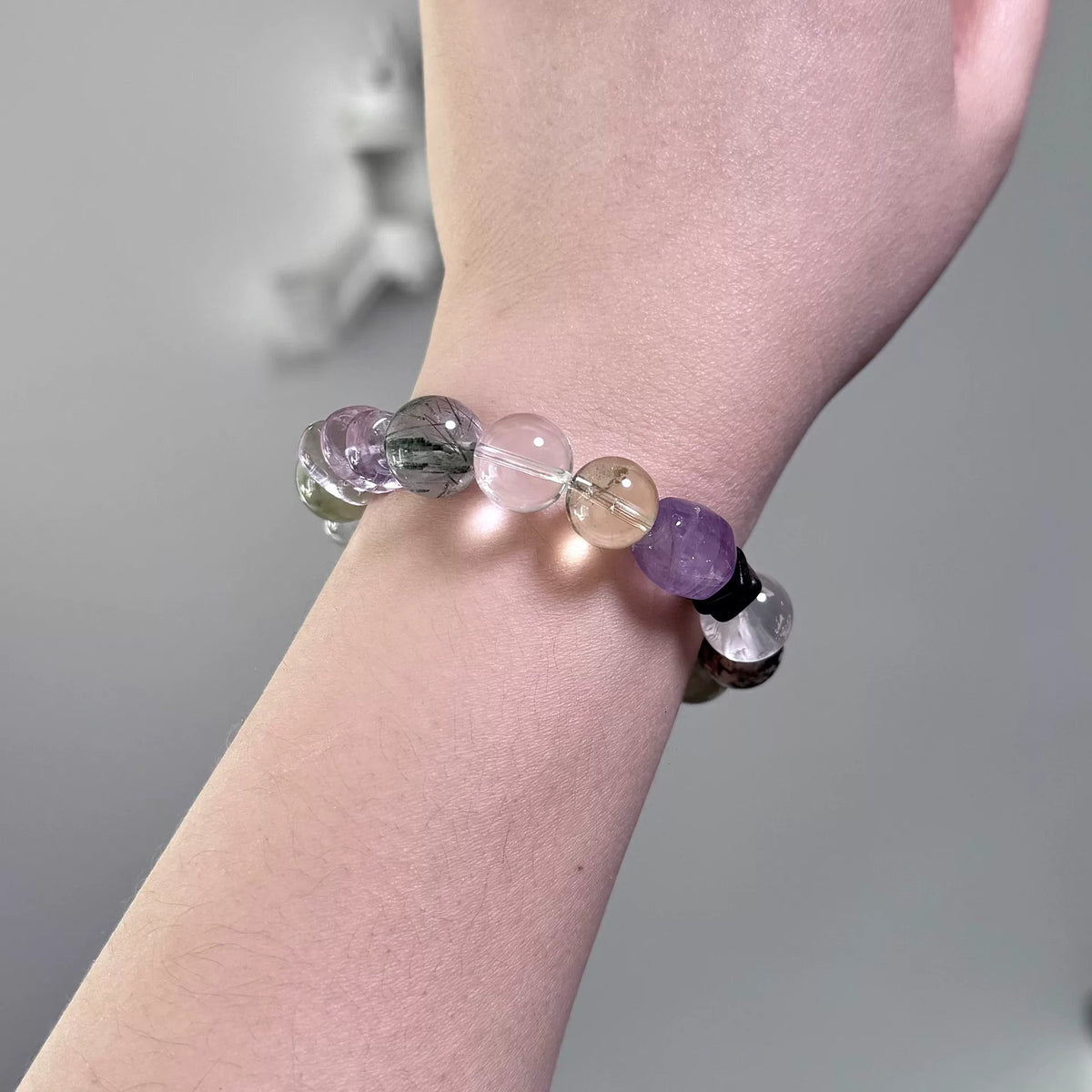 Pulseira de Cristal de Quartzo Verde Rutilado