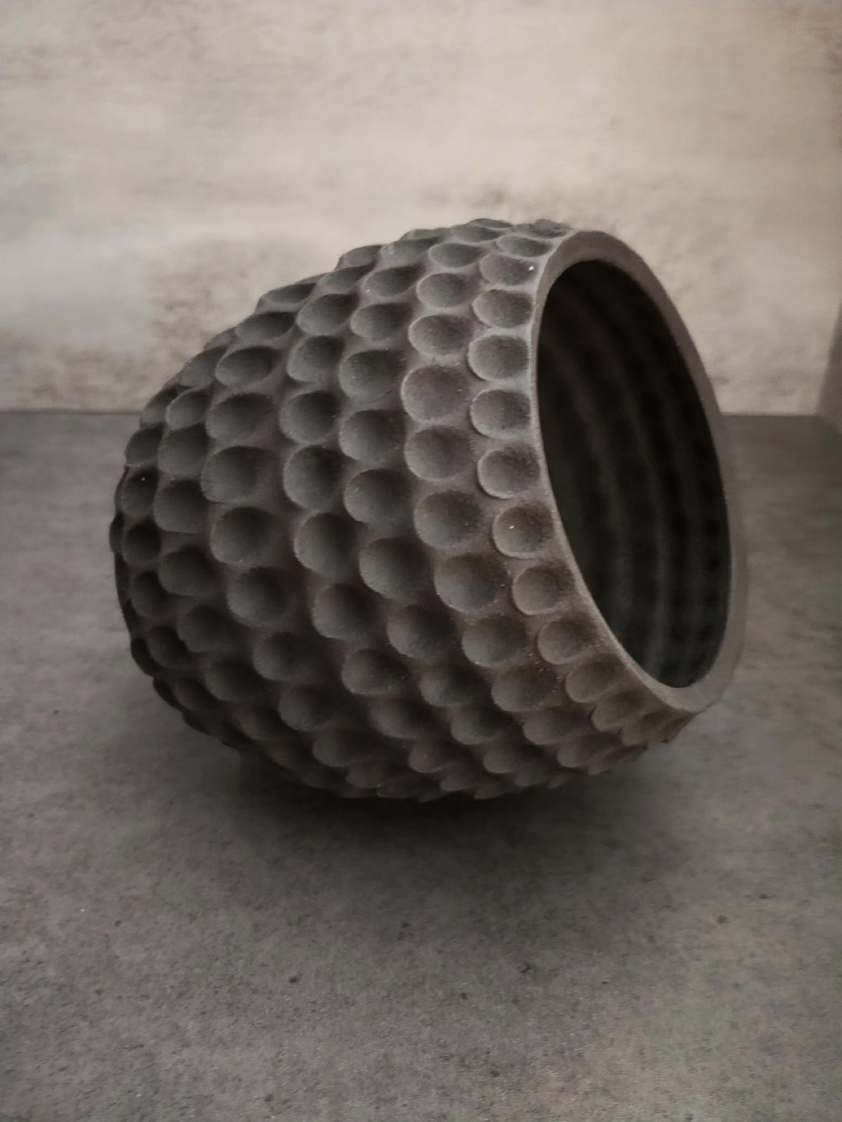 Charcoal Dimpled Ceramic Planter