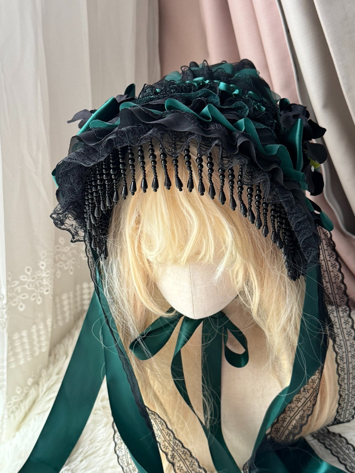 Lolita Peacock Feather Small Hat Hair Accessory