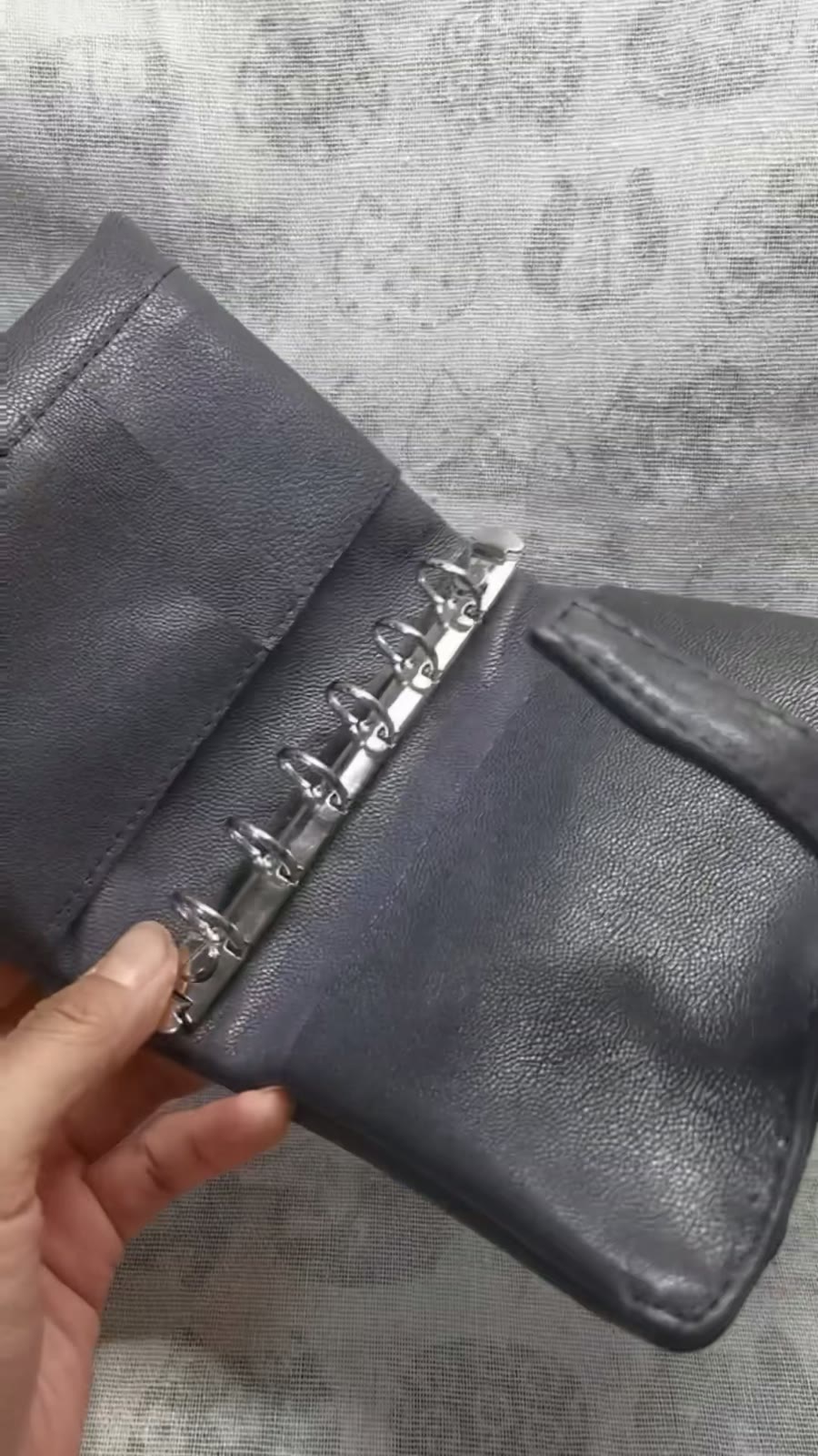 Handmade Goatskin A7 Ring Binder Journal Cover
