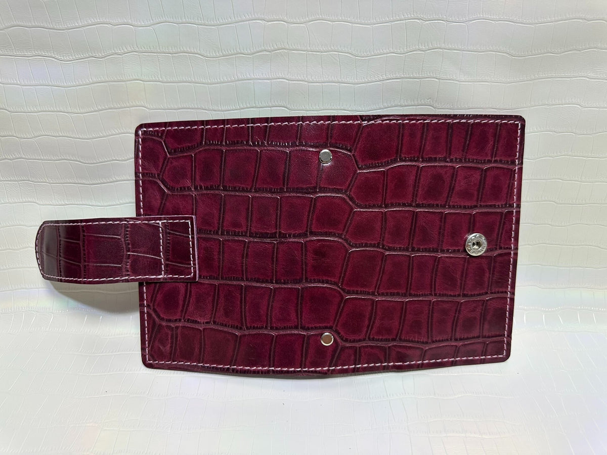 Funda para agenda A7 de cuero de grano completo