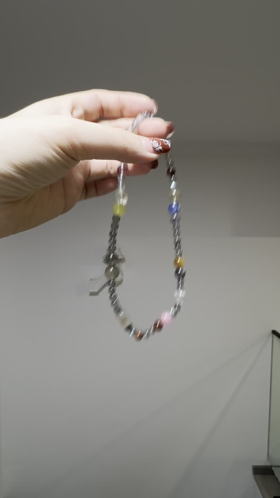 Gray Moonstone Double Wrap Crystal Bead Bracelet