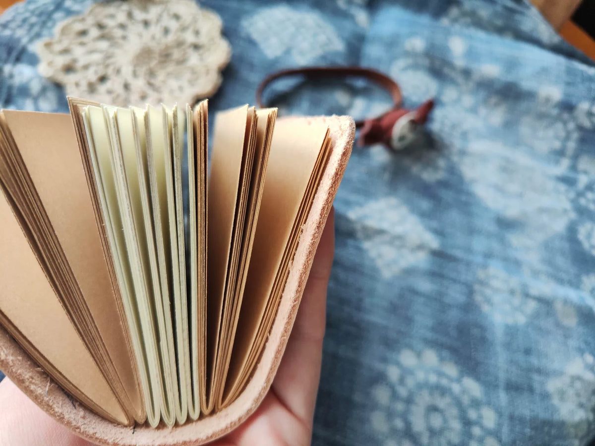 Handmade Leather Journal Light Tan Cowhide