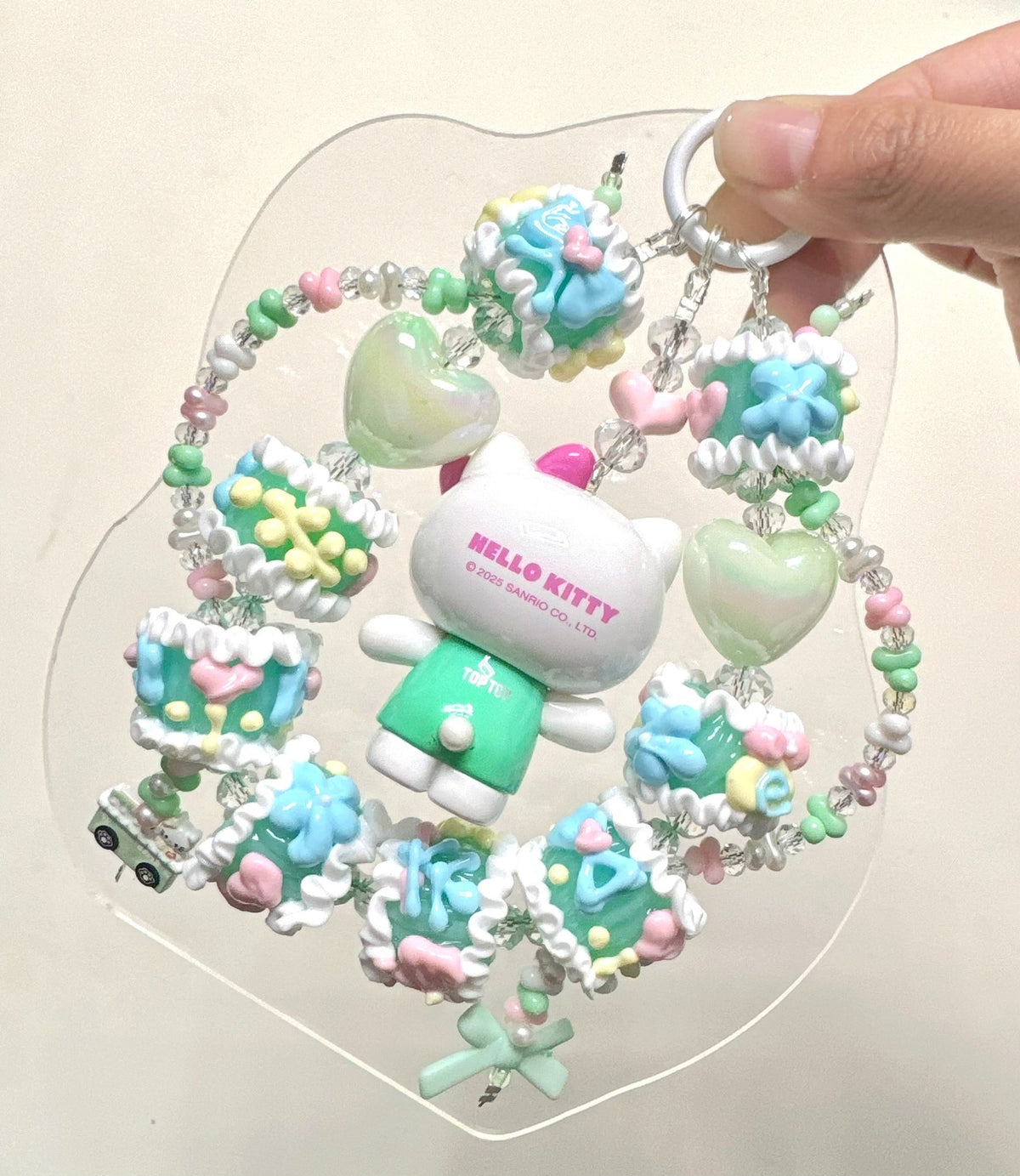 Hello Kitty Mint Green Phone Strap Charm