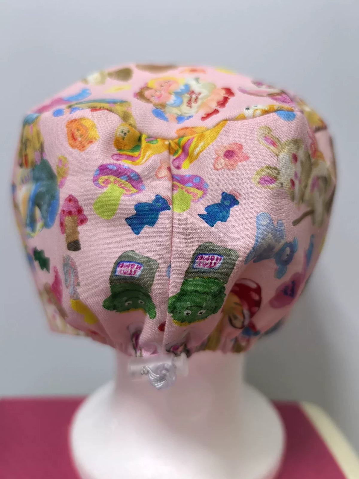 Pink Cartoon Oil Painting Cotton Surgical Cap