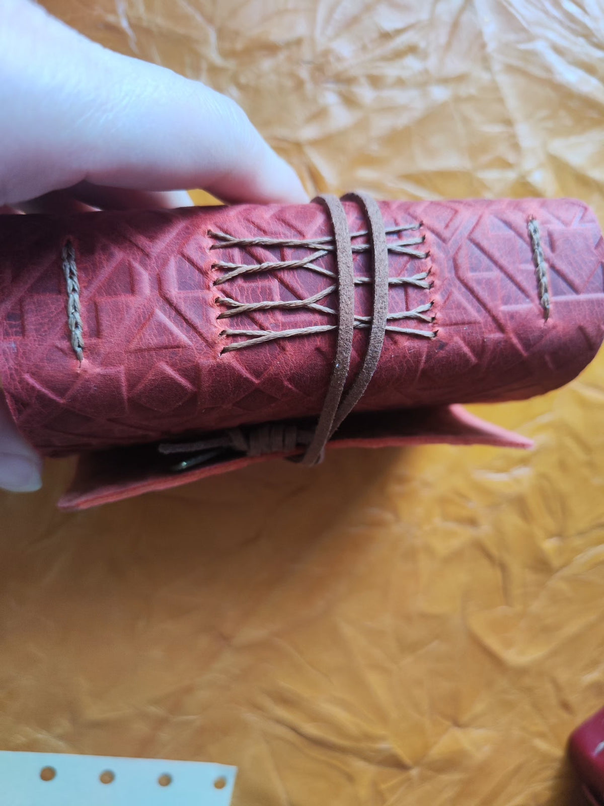 Handcrafted Leather Notebook with Embossed Cover