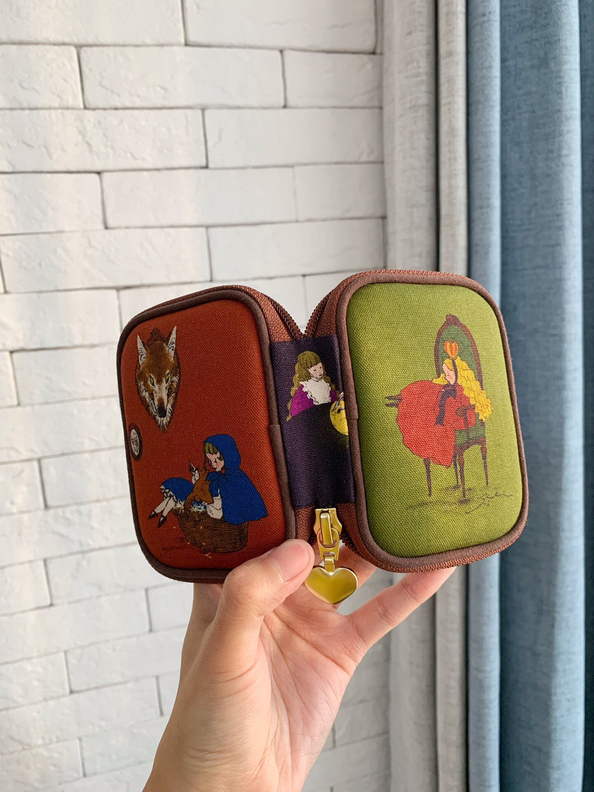 Tapestry Zipper Case with Oxford Cloth