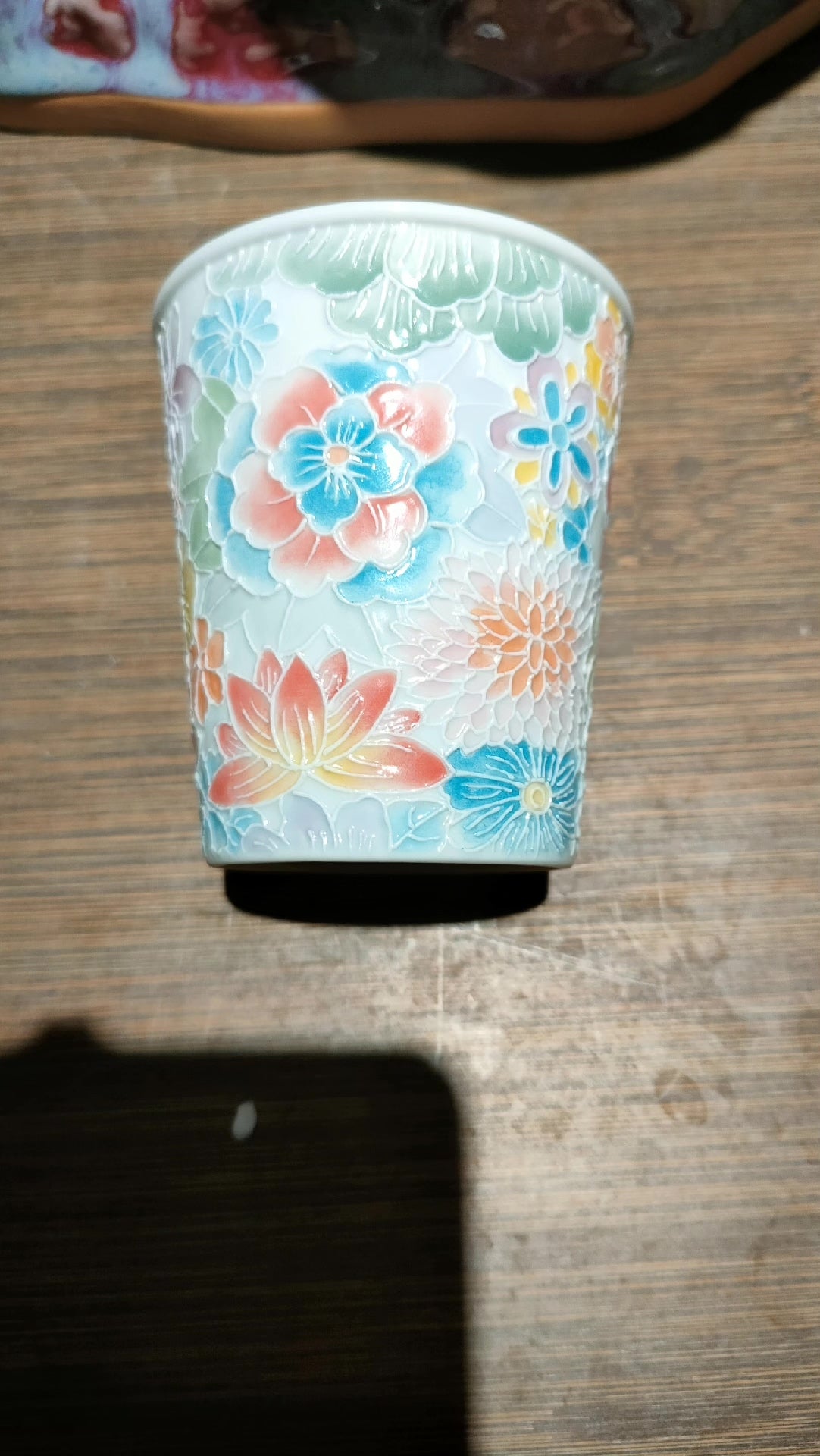 Hand Painted Floral Ceramic Tea Cup