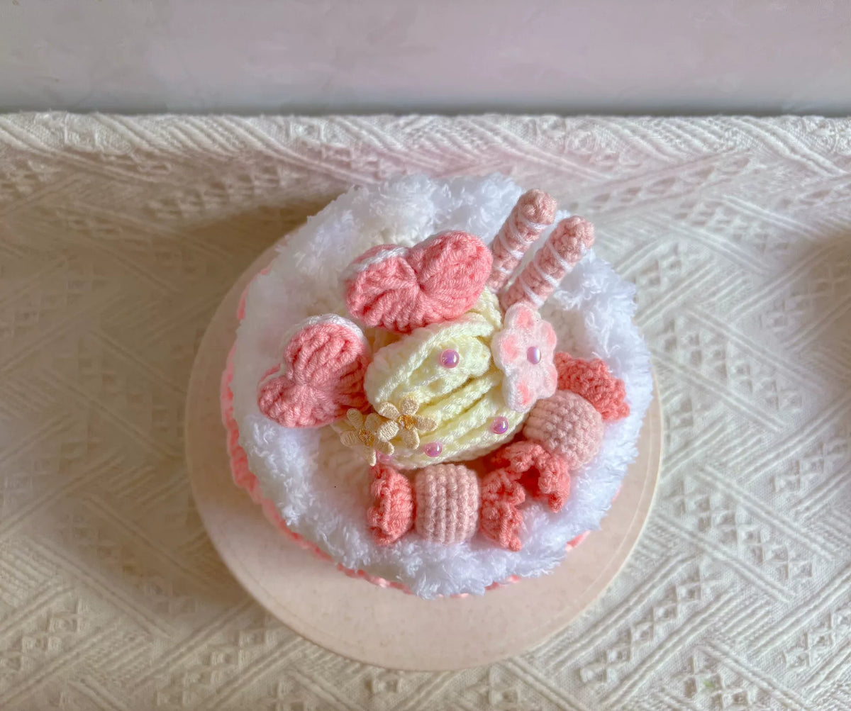 Gehäkelkelte Erdbeer-Torte Aufbewahrungsbox
