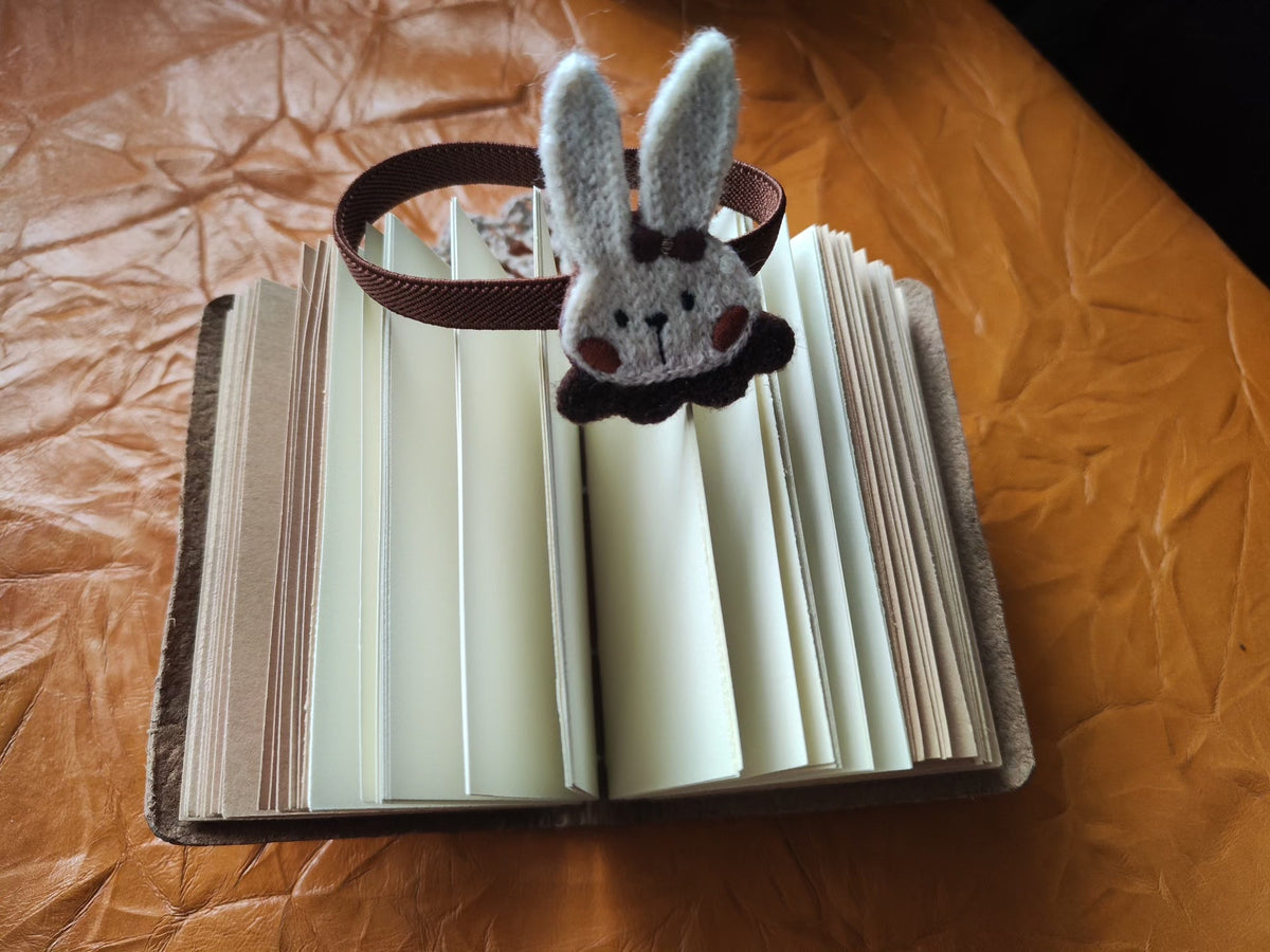 Handcrafted Leather Notebook with Rabbit Applique