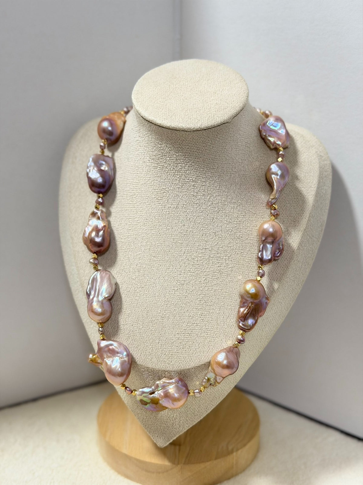 Metallic Purple Baroque Pearl Necklace