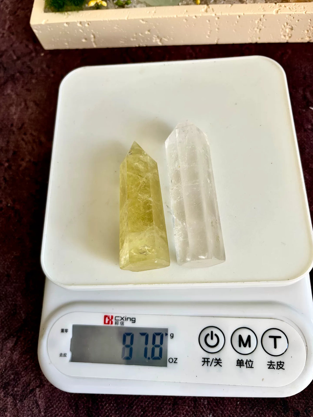 Adorno para terrario de cristal con grupo de amatista