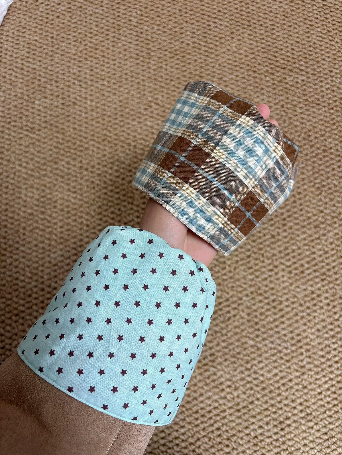 Coprismanica reversibili in stile giapponese fatti a mano