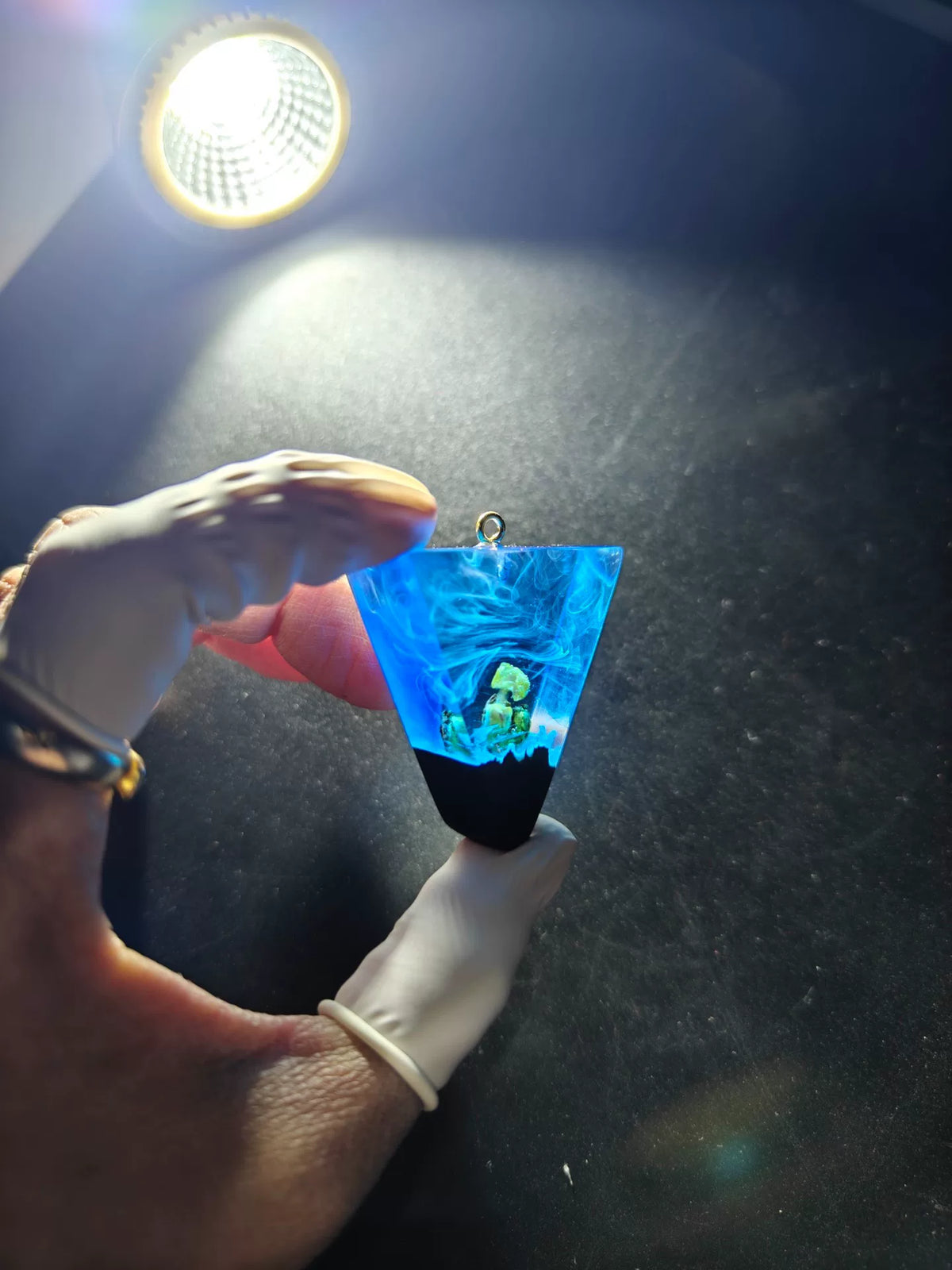 ブルーレジン 臍帯記念ペンダント