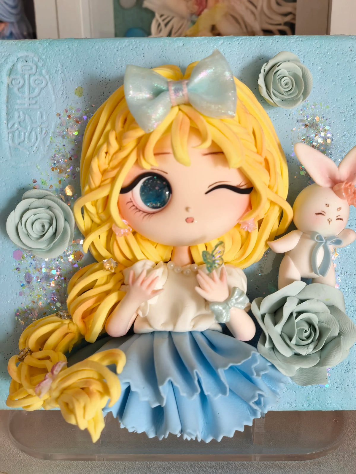 Air Dry Clay Rabbit Girl Figurine