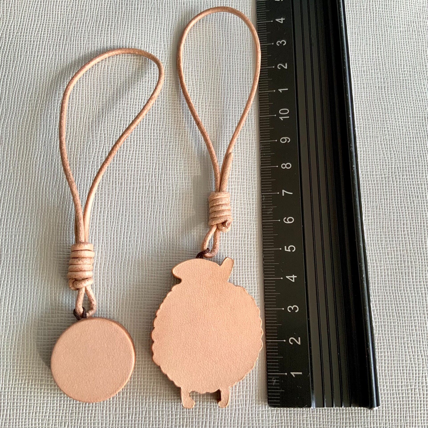Lychee Leather Charm Set with "nice day" Disc