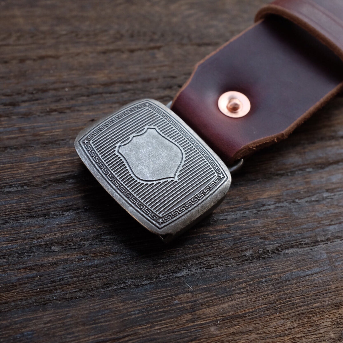Horween Leather Hinge Buckle Belt