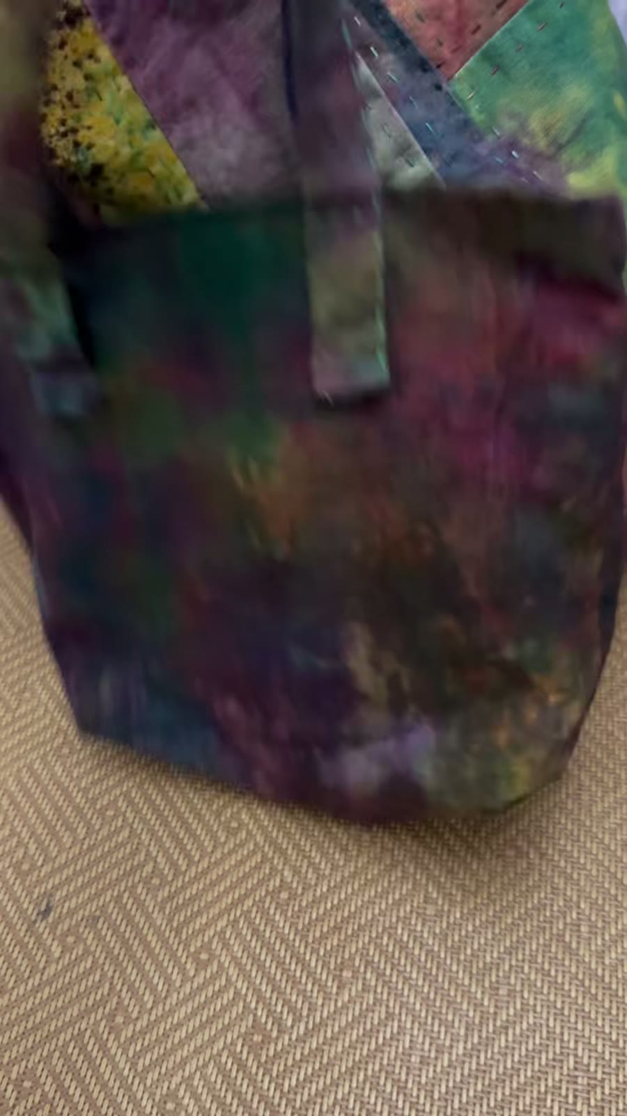 Handwoven Plant-Dyed Double-Layer Tote Bag