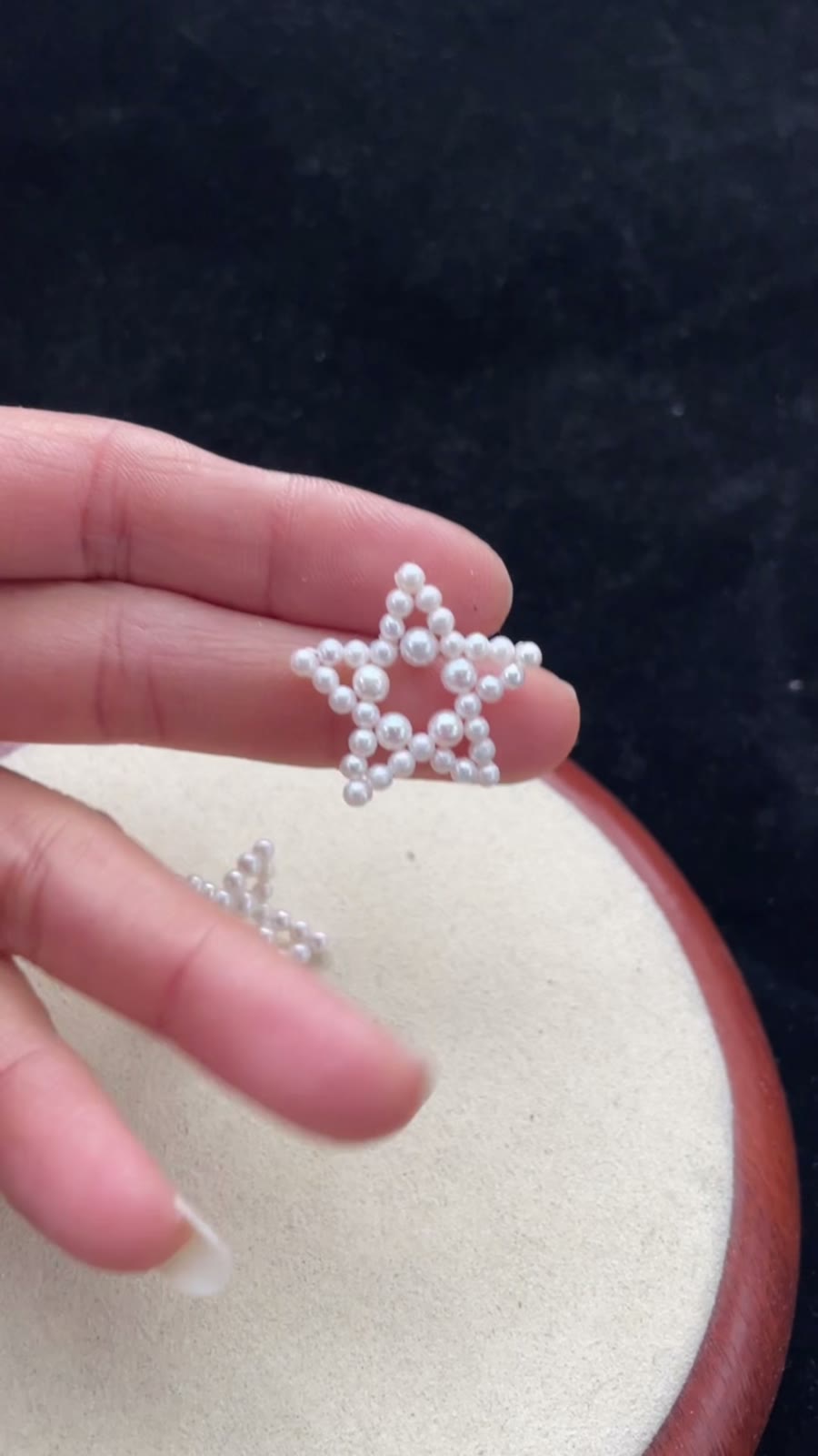 Pendientes de estrella de perlas naturales