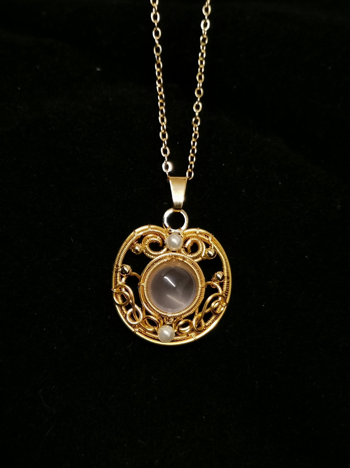 Rose Quartz Wire Wrapped Pendant