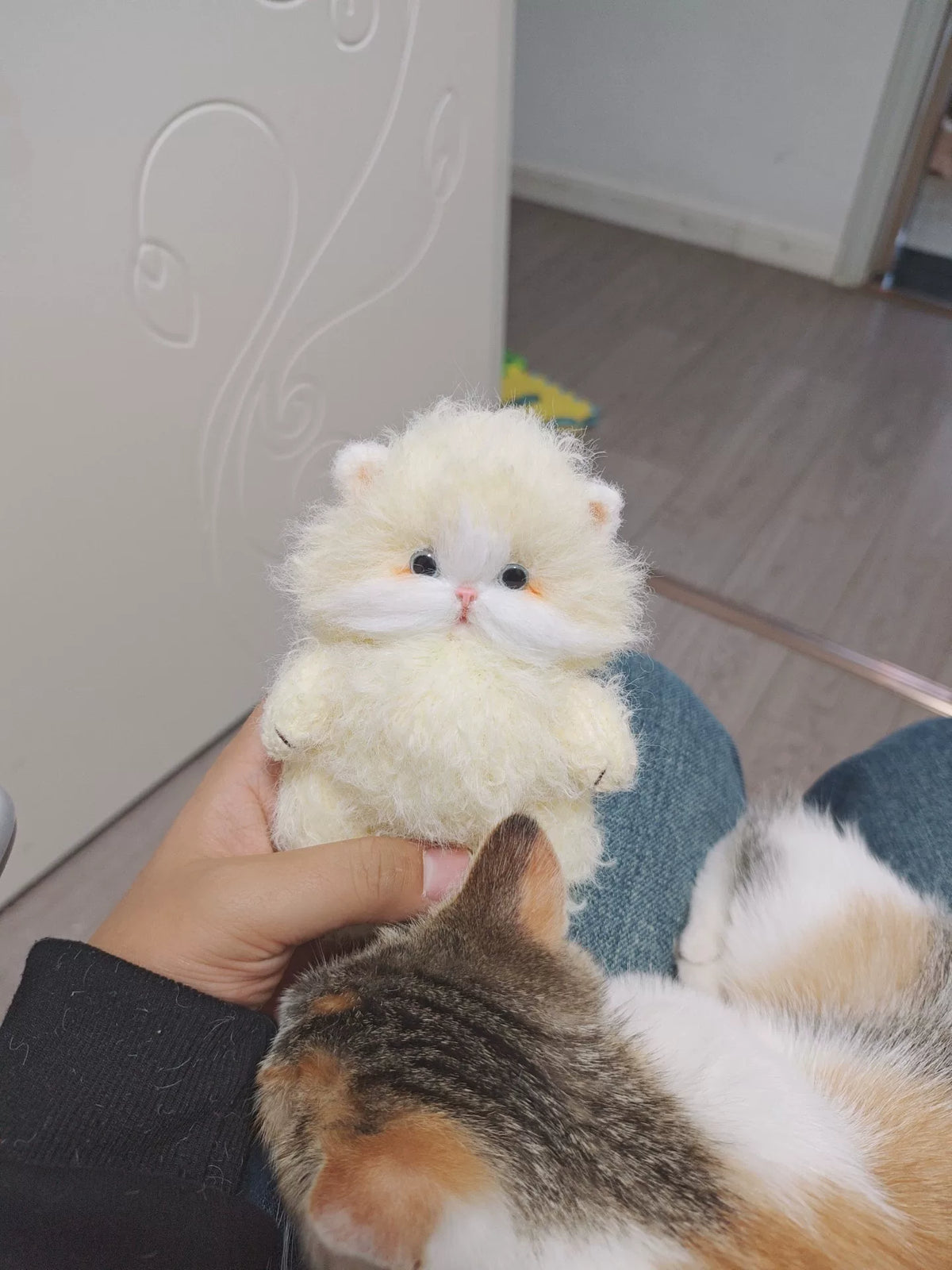 Handmade Yarn Miniature Cat Plush Figure